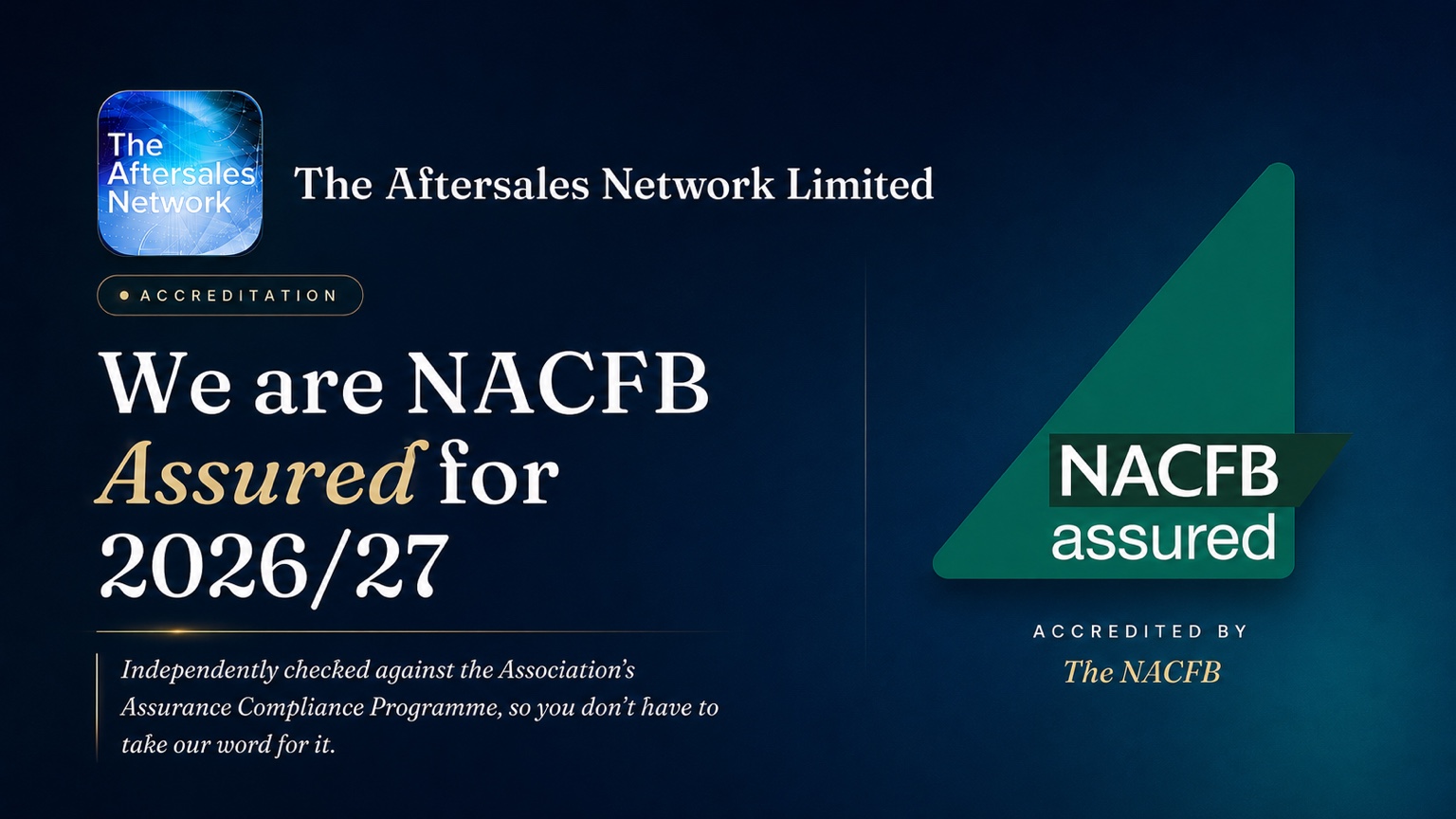 The Aftersales Network Limited, NACFB Assured 2026/27